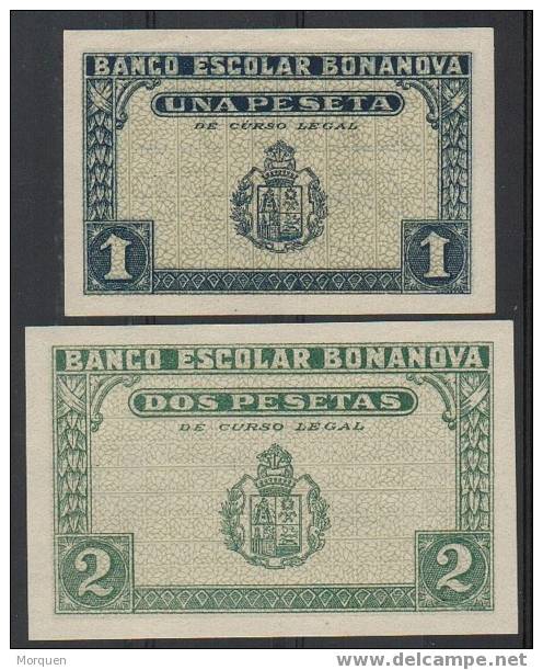 Banco Escolar Bonanova .  Barcelona 1944 - [ 8] Fictifs & Specimens