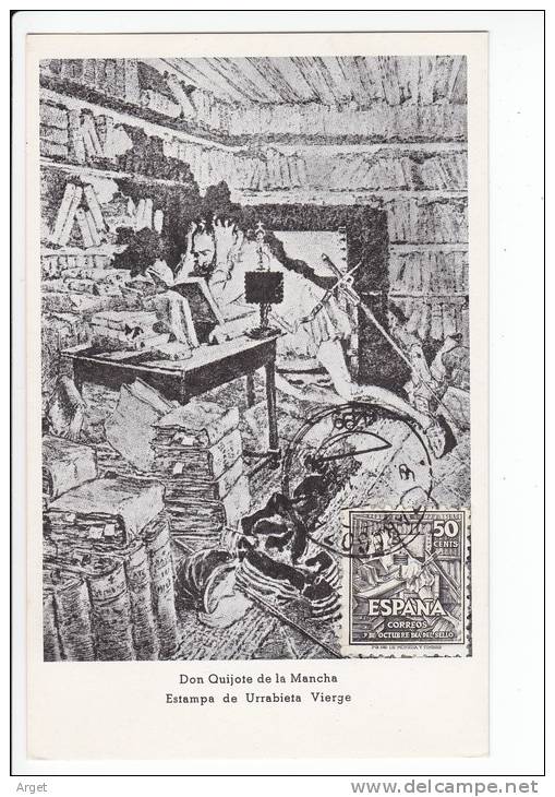 Carte-Maximum ESPAGNE N° Yvert 759 (Estampe - DON QUICHOTTE) Obl 1948 - Grabados