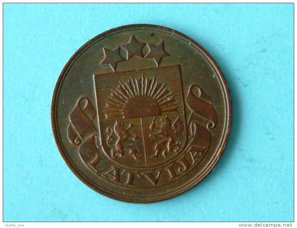 2 SANTIMI LATVIJA 1922 - KM 2 ( For Grade, Please See Photo ) !! - Latvia