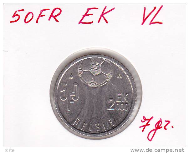 Albert II /    2 X  50 Frank  Beide Munten Het Paar Van Het Europees Voetbalkampioenschap 2000- / Prachtig - 50 Francs