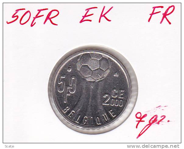 Albert II /    2 X  50 Frank  Beide Munten Het Paar Van Het Europees Voetbalkampioenschap 2000- / Prachtig - 50 Francs