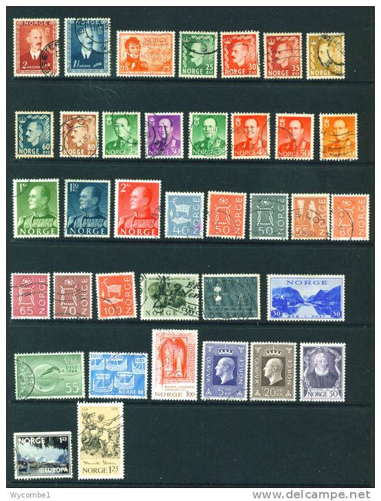 NORWAY  -  Selection Of Stamps As Scan - Colecciones