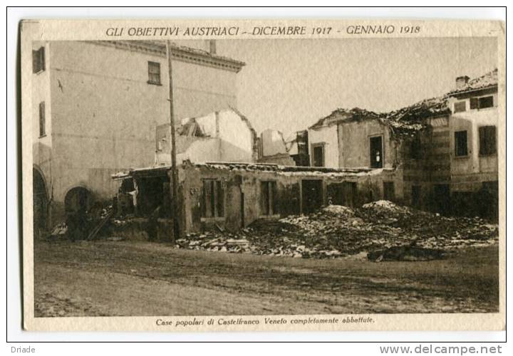 CARTOLINA FORMATO PICCOLO CASTELFRANCO VENETO TREVISO ANNO 1917 1918 PRIMA GUERRA - Treviso