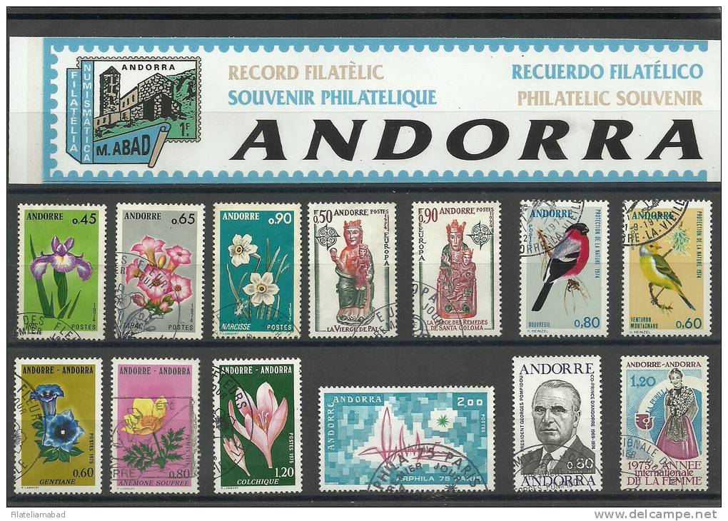 ANDORRA-LOTE DE SELLOS USADOS O CON TAMPON DE PRIMER DIA DEL CORREO FRANCES. - Used Stamps