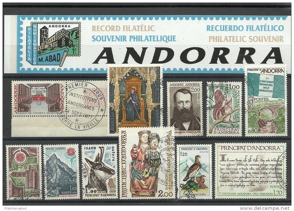 ANDORRA-LOTE DE SELLOS USADOS O CON TAMPON DE PRIMER DIA DEL CORREO FRANCES. - Used Stamps