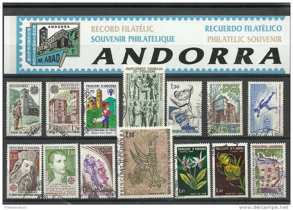 ANDORRA-LOTE DE SELLOS USADOS O CON TAMPON DE PRIMER DIA DEL CORREO FRANCES. - Used Stamps