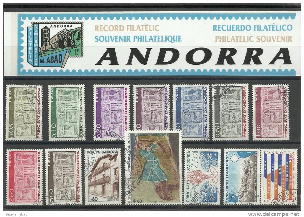 ANDORRA-LOTE DE SELLOS USADOS O CON TAMPON DE PRIMER DIA DEL CORREO FRANCES. - Used Stamps