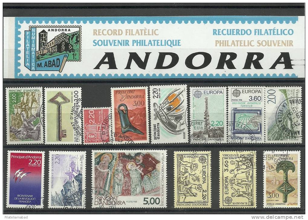 ANDORRA-LOTE DE SELLOS USADOS O CON TAMPON DE PRIMER DIA DEL CORREO FRANCES. - Used Stamps