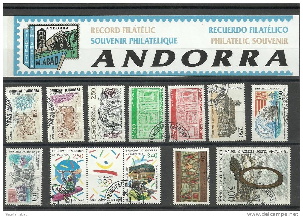 ANDORRA-LOTE DE SELLOS USADOS O CON TAMPON DE PRIMER DIA DEL CORREO FRANCES. - Used Stamps