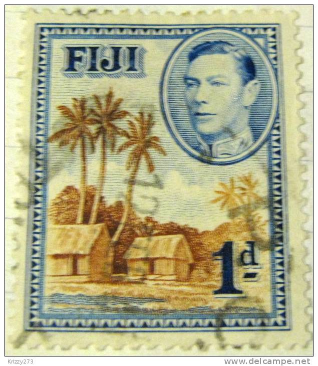 Fiji 1938 Native Village 1d - Used - Fidschi-Inseln (...-1970)