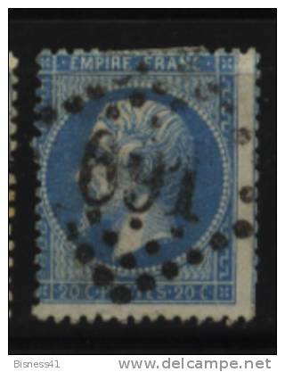 France, N° 22  Oblitération GC GROS CHIFFRES  N° 691  // CAEN - 1862 Napoléon III.