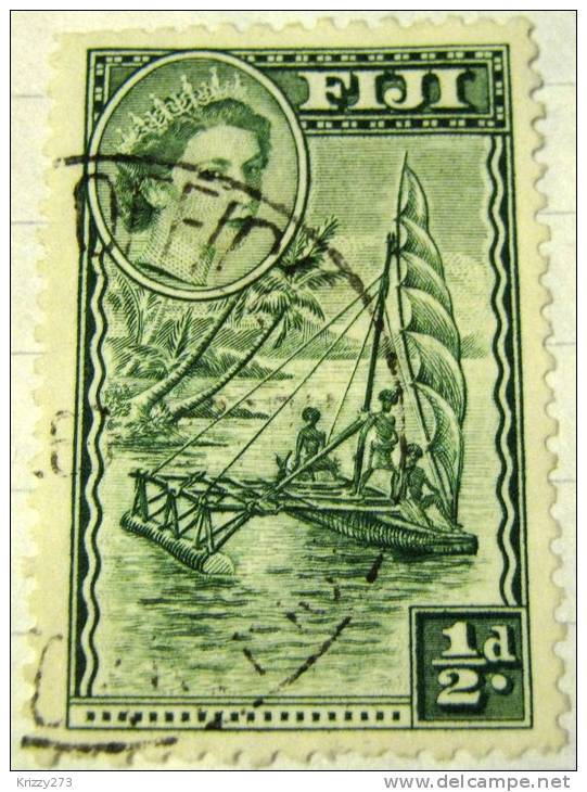 Fiji 1954 Sailing Canoe 0.5d - Used - Fidji (...-1970)