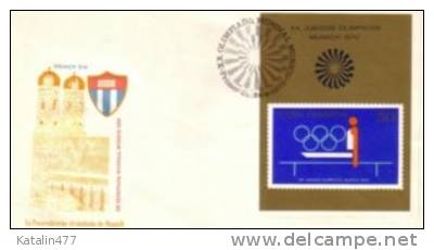 CUBA, 1972. Olympic Games, Munich, , In Block, FDC - FDC