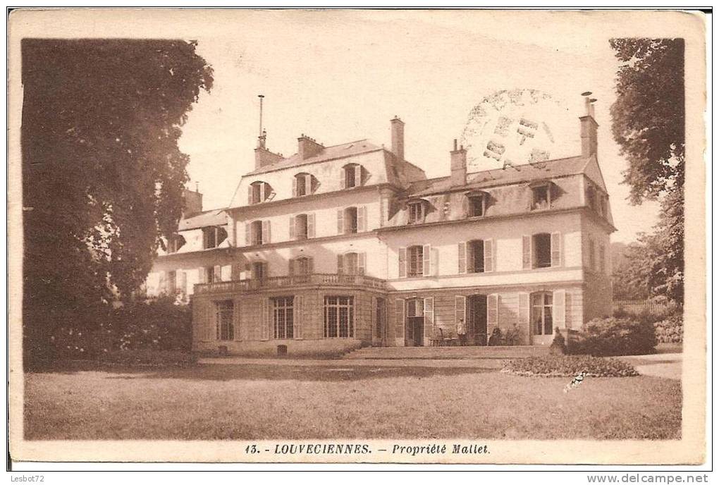 Cpa, Louveciennes (Yvelines), Propriété Mallet, Animée - Louveciennes