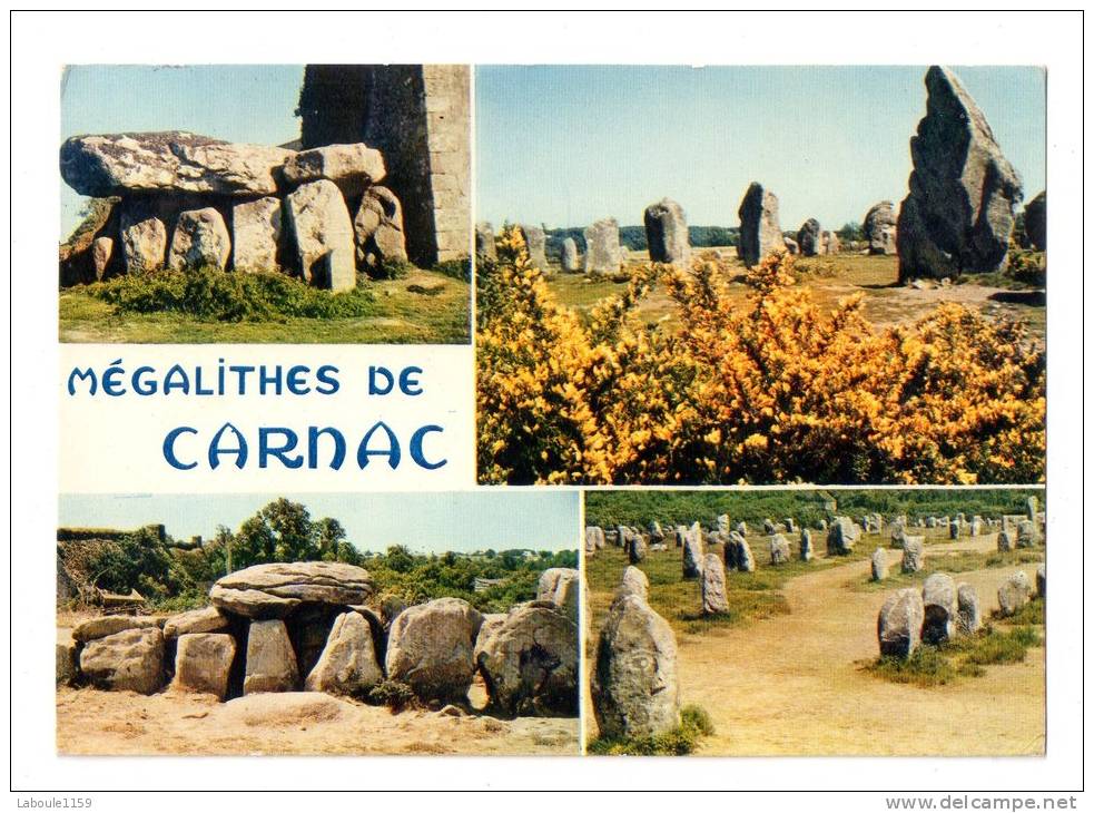 MEGALITHES DE CARNAC : "Célèbre Par Ses Alignements Du Ménec Et De Kermario Qui Ne Comptent Pas Moins De 2000 Menhirs.." - Dolmen & Menhire