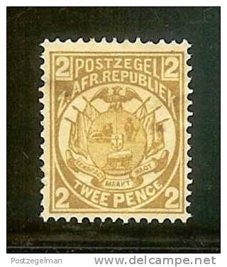 ZUID AFRIKAANSE REPUBLIEK  1885 Mint Hinged Stamp(s) "Vurtheim" 2d Olive Yellow Sacc Nr. 15 - Transvaal (1870-1909)