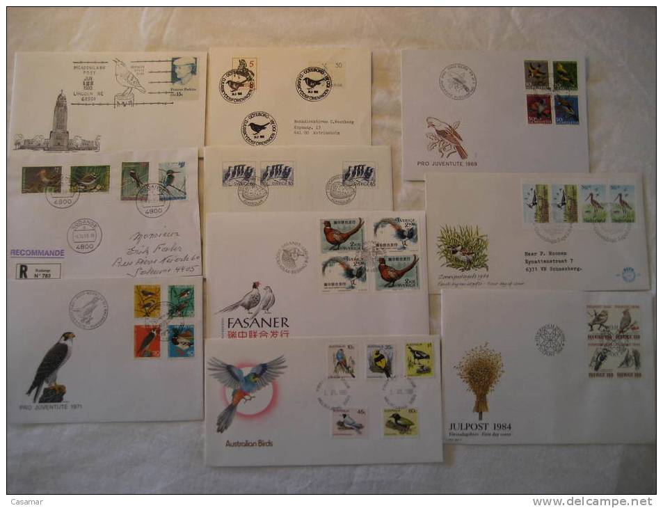 BIRD Birds Oiseaux Pajaro Pajaros Ave Aves Fauna 10 Postal History Different Items Collection Lot - Sammlungen (im Alben)