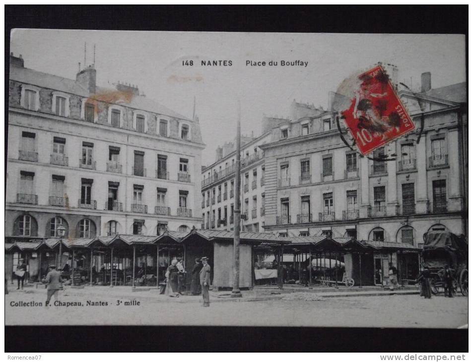 NANTES (Loire-Atlantique) - Place Du Bouffay - Marché - Animée - Voyagée Le 7 Novembre 1916 - Nantes