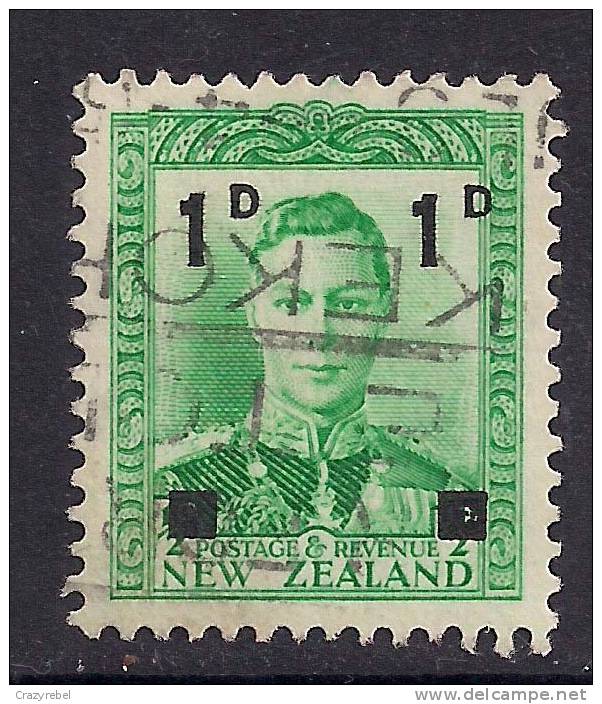 NEW ZEALAND 1941 KGV1 1d SURCHARGED ON 1/2d GREEN USED STAMP SG 628.(340 ) - Usati