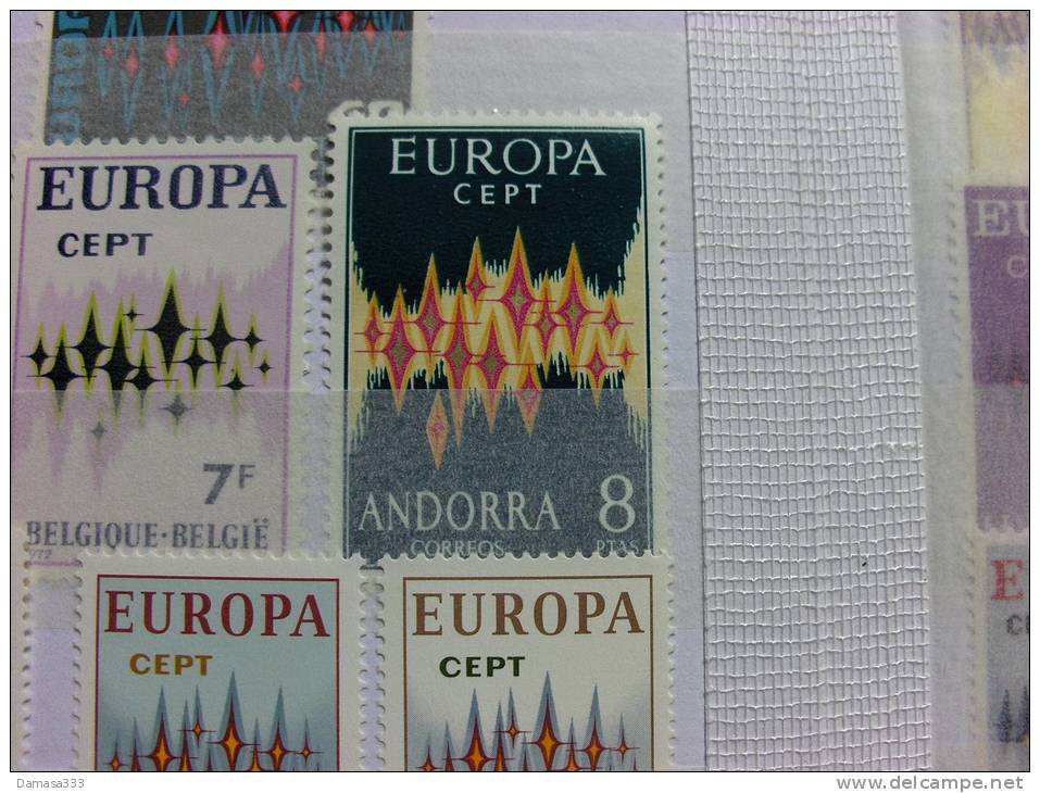 EUROPA CEPT ANNO 1972  COMPLETO 46 Val. Con ANDORRA SPAGNOLA - 1972