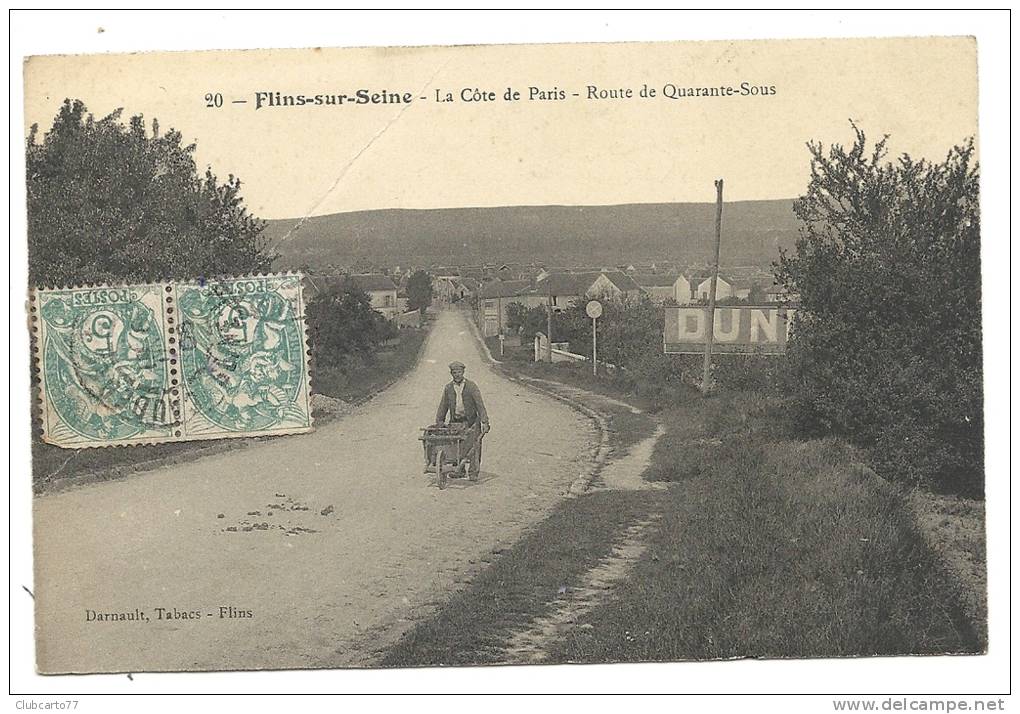 Flins-sur-Seine (78) : Le Cantonier Sur La Route De 40-sous à La Côte De Paris En 1906 (animée). - Flins Sur Seine