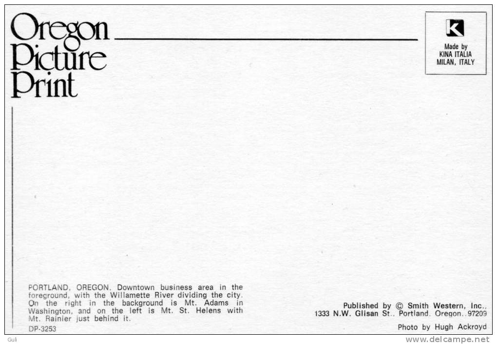 Etats-Unis-OR-Oregon-PORT LAND  -Willamette River Mt Adams Mt St Helens Mt Rainer*PRIX FIXE - Portland