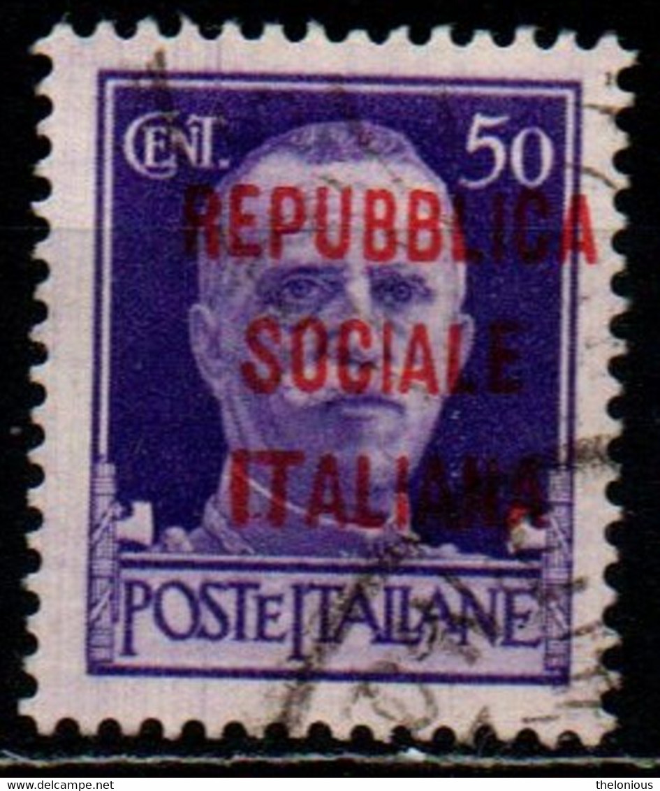 # 1944 Repubblica Sociale: "imperiale" Soprastampata 50 Cent. Usato - Gebraucht