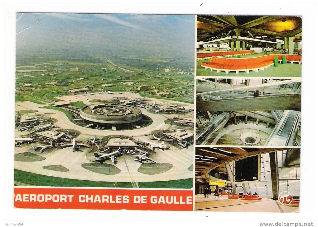 ROISSY-en-FRANCE  /  AEROPORT  CHARLES  DE  GAULLE  /  A  Voyagé  En  1980 - Aerodrome