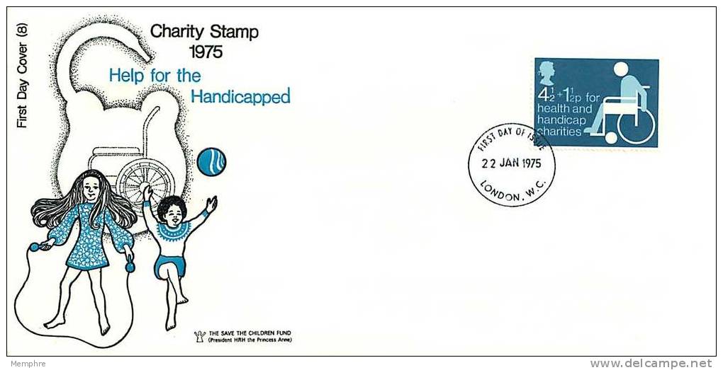 1975  Help For The Handicapped  Save The Children Fund Cover - 1971-1980 Decimal Issues