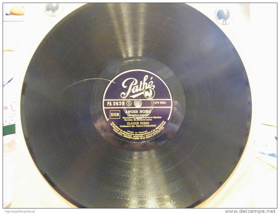 78tours.Claude Robin.Anges Noirs/Mon Bouquet D'amour - 78 Rpm - Gramophone Records