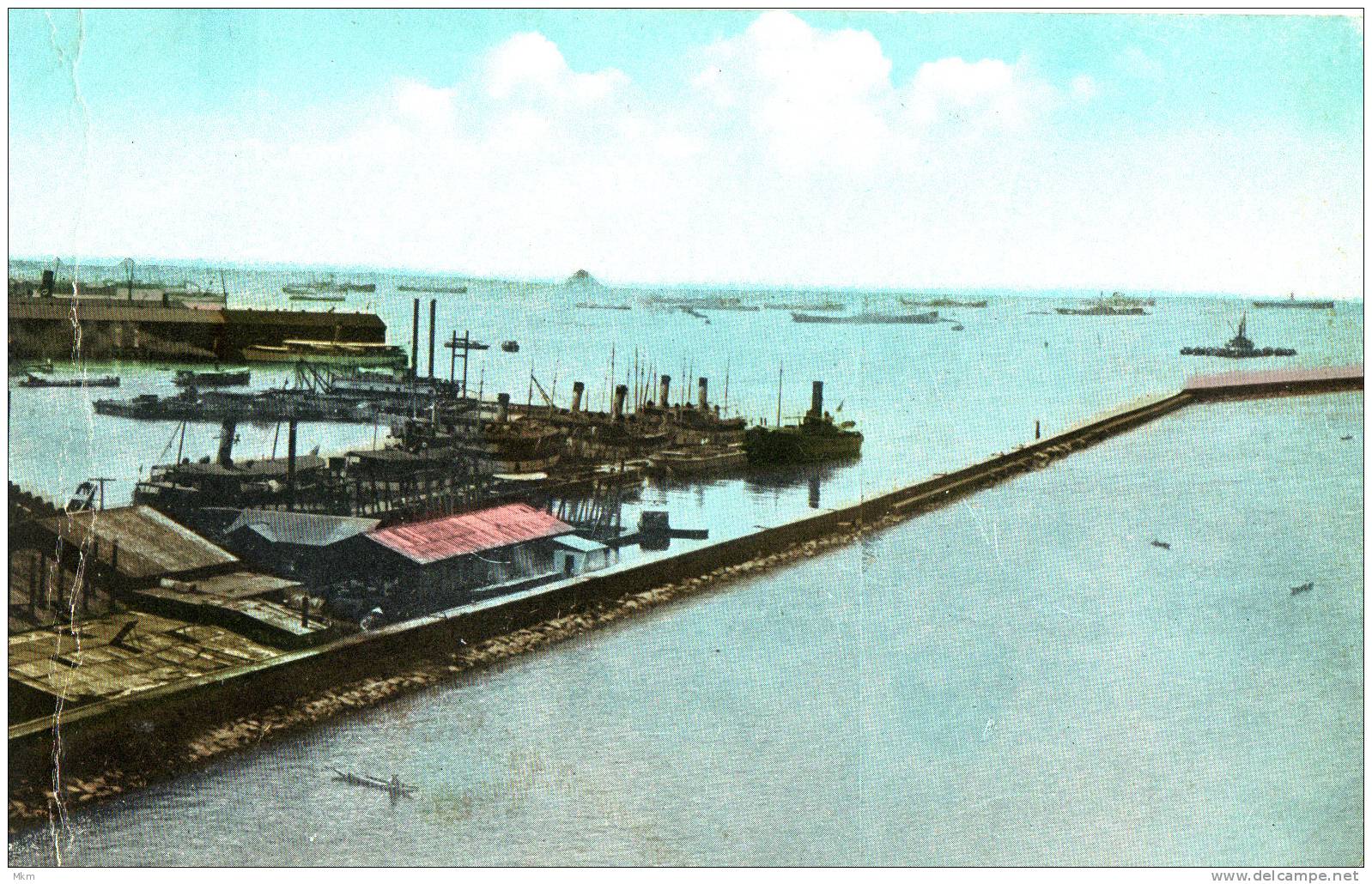 A View Of Manila Harbor Showing Breakwater - Philippines