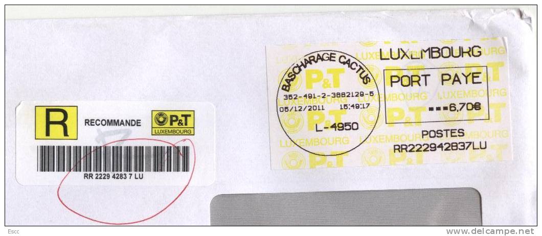 Mailed Cover (letter)   2011 From Luxembourg To Bulgaria - Brieven En Documenten