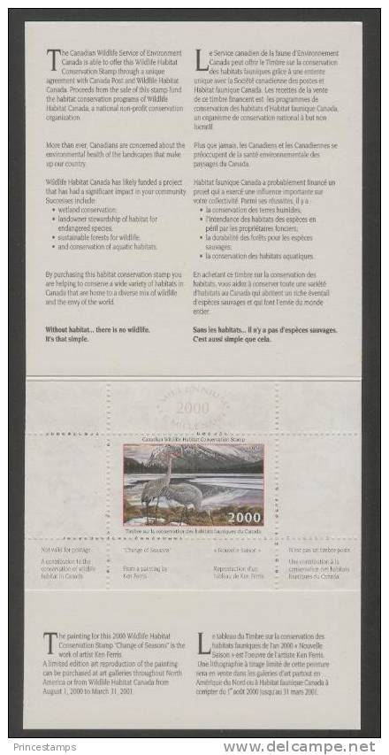 Canada (2000) - Booklet -  /  Wildlife Conservation -Habitats Fauniques - Birds - Oiseaux - Aves - Vogel - Autres & Non Classés