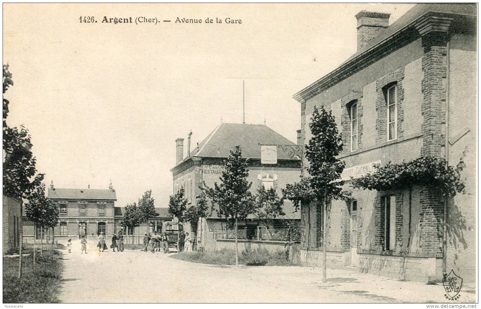 CPA 18 ARGENT AVENUE DE LA GARE - Argent-sur-Sauldre