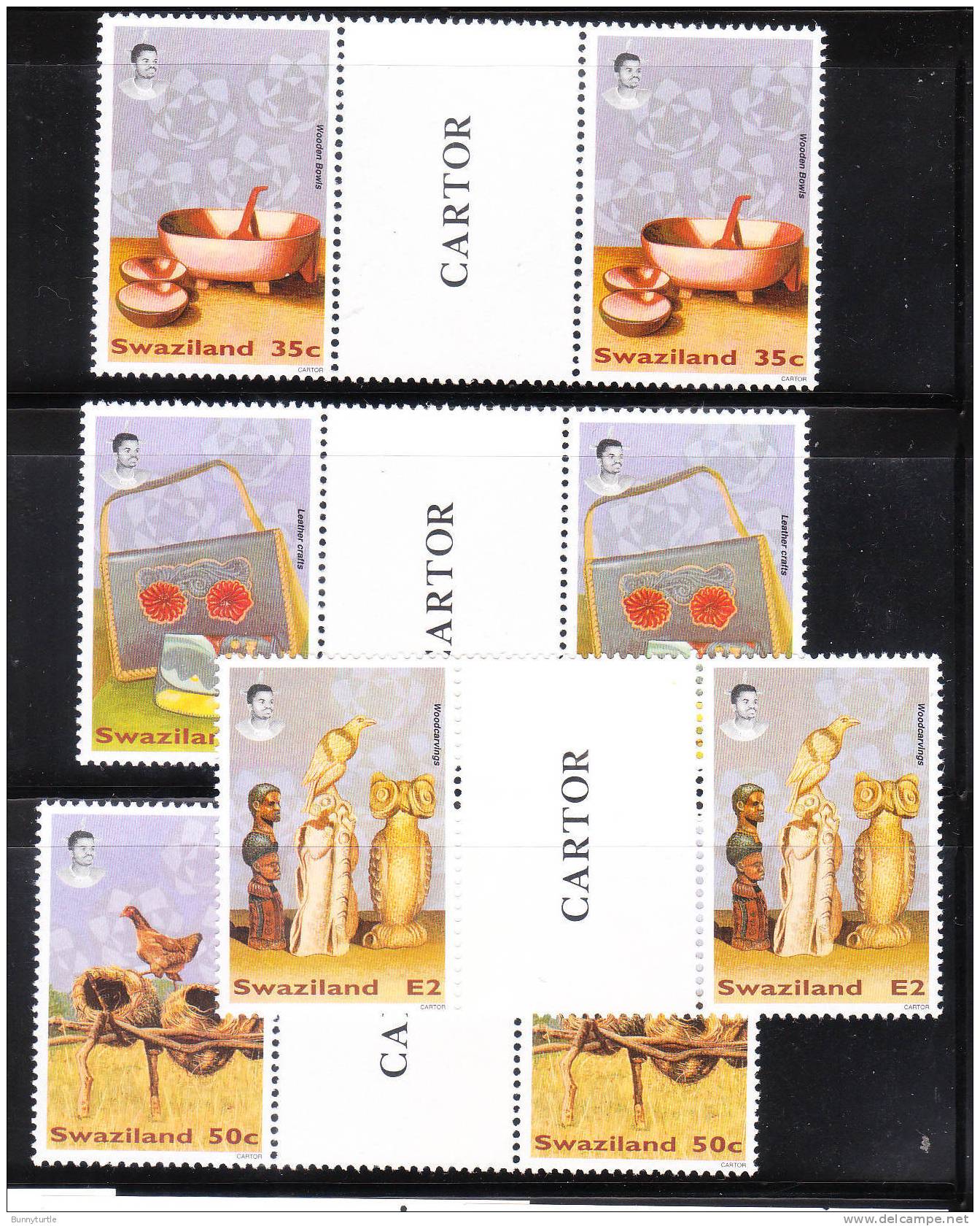 Swaziland 1995 Traditional Handicrafts Gutter Pair MNH - Swaziland (1968-...)