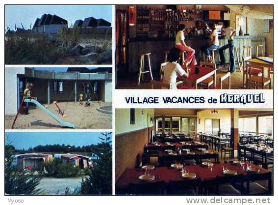 56 ERDEVEN Village Vacances Keravel Centre Realise Par L'ACAS Et Par Federation Nationale Leo Lagrange, Toboggan, Bar - Erdeven