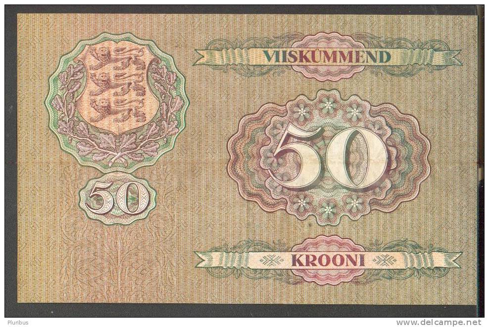 ESTONIA 50 KROONI 1929, USED - Estland