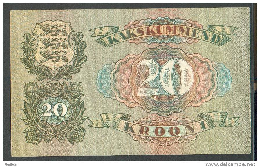 ESTONIA 20 KROONI 1932, USED - Estonia