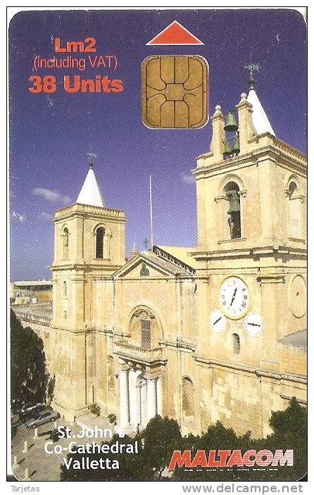 Nº290  TARJETA DE MALTA  DE ST. JOHN´S CO-CATEDRAL DE LA VALETTA - Other – Asia