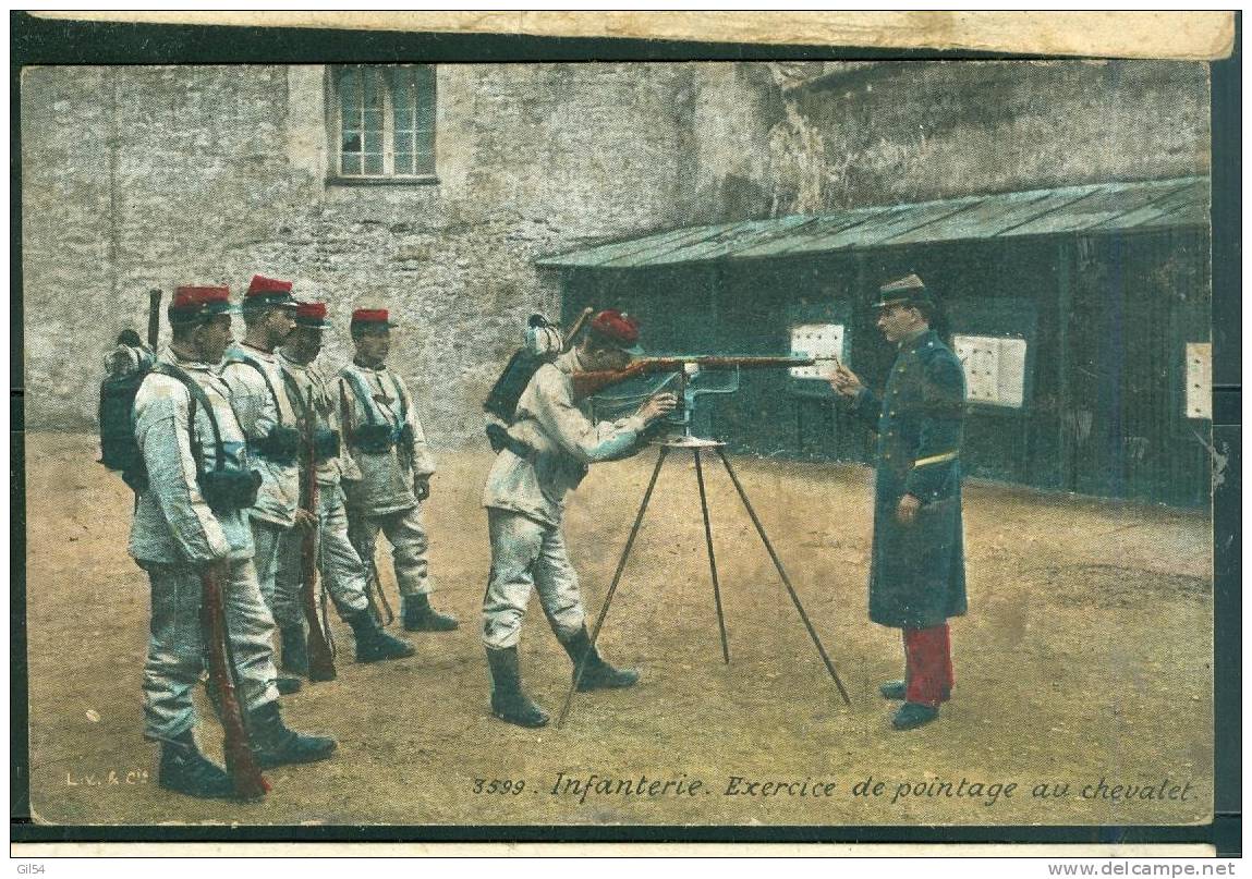 Infanterie - Exercice De Pointage Au Chevalet   - Ta59 - Manöver