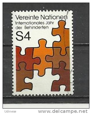 UNITED NATIONS WIEN 1981 - INTERNATIONAL YEAR OF DISABLED PEOPLE 4 - USED OBLITERE GESTEMPELT USADO - Gebraucht