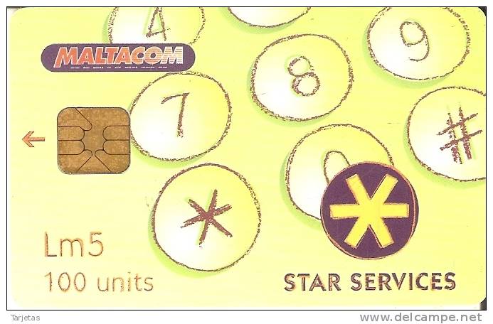 Nº93  TARJETA DE MALTA DE STAR SERVICES - Malte