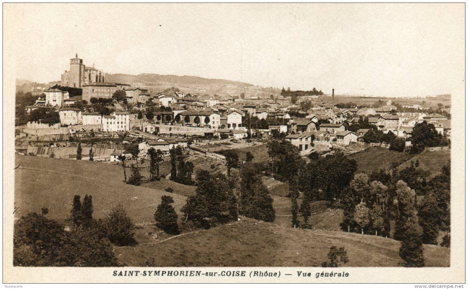 CPA 69 SAINT SYPHORIEN SUR COISE VUE GENERALE - Saint-Symphorien-sur-Coise