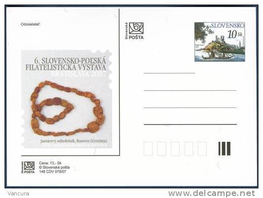CDV 146 Slovakia Succinite Amber Beads 2008 - Cartes Postales