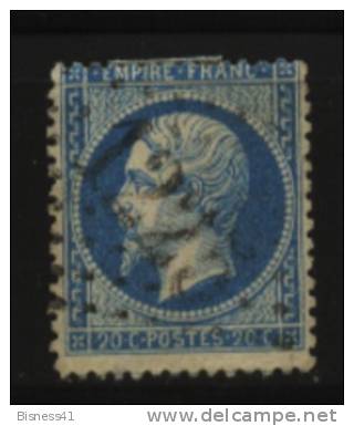 France, N° 22 Oblitération GC GROS CHIFFRES  N° 1225  // LE CREUZOT - 1862 Napoléon III.