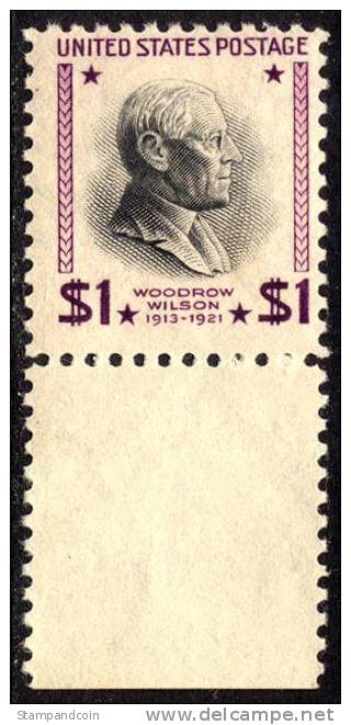 US #832b Mint Never Hinged SCARCE Watermarked $1 Wilson From 1938 - Ungebraucht