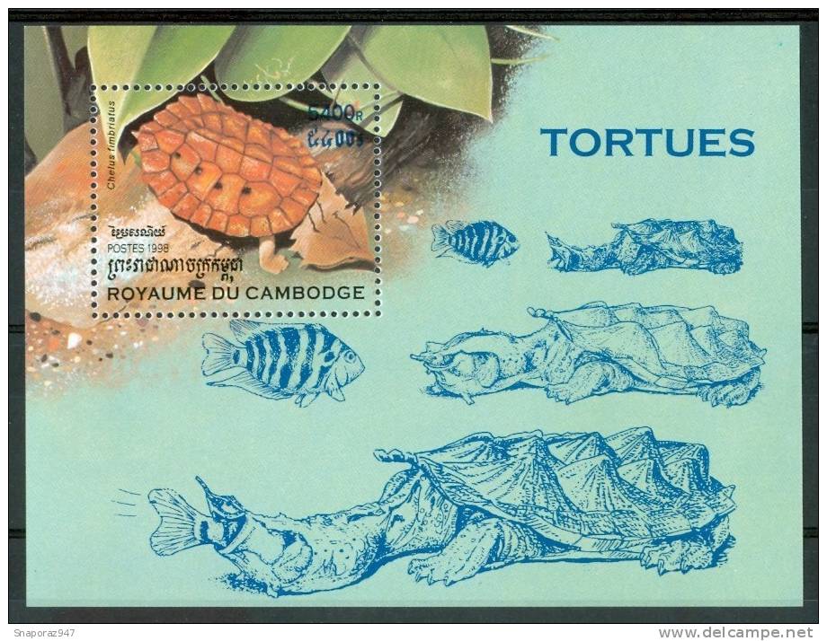 1998 Cambogia Tartarughe Turtles Tortues  MNH** Fo118 - Schildkröten