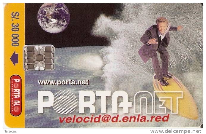 TARJETA DE ECUADOR DE PORTANET $30000 (SURF) - Ecuador