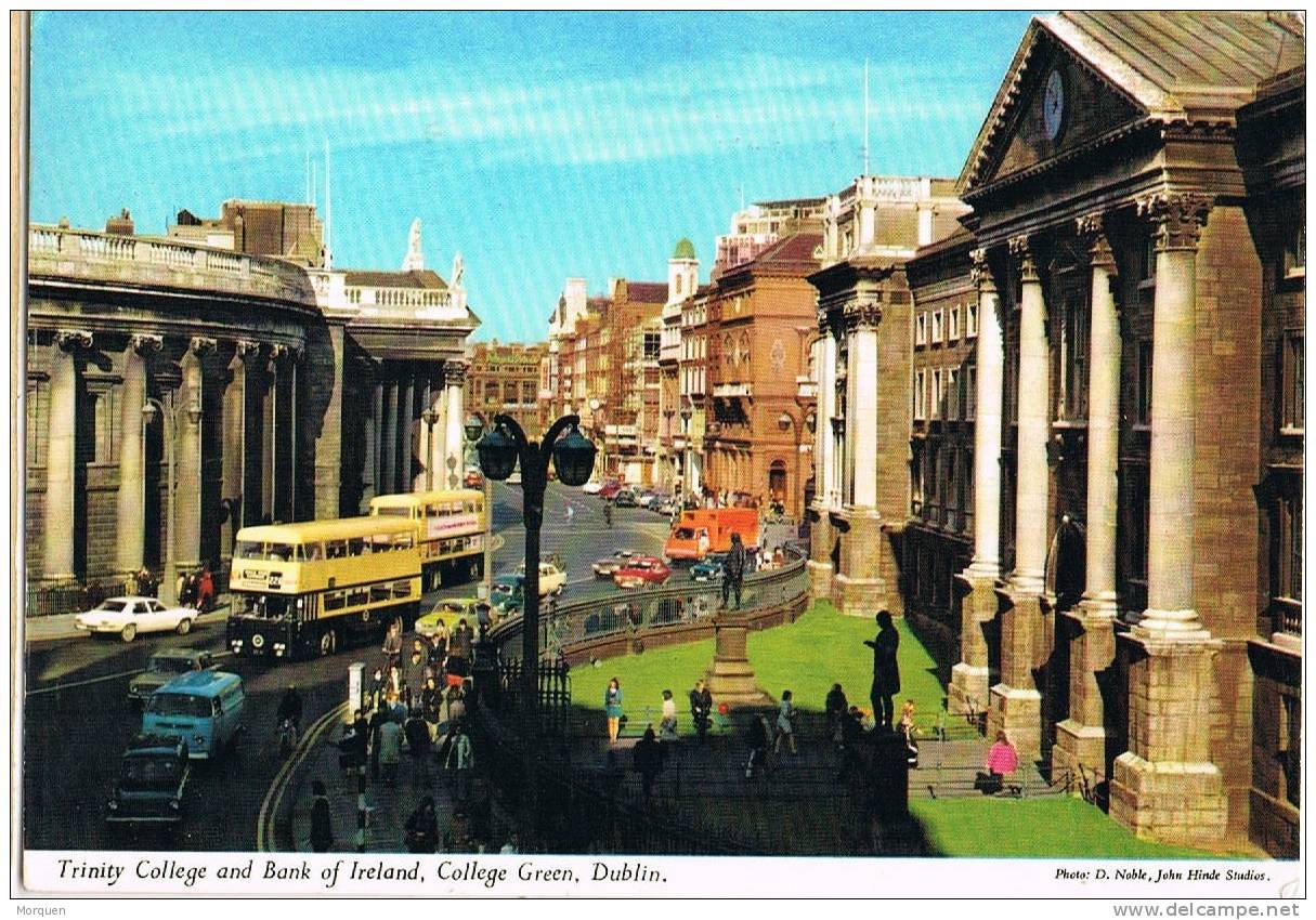 Postal Baile Atha Cliath (DUBLIN) Irlanda 1972. Trinity College - Storia Postale