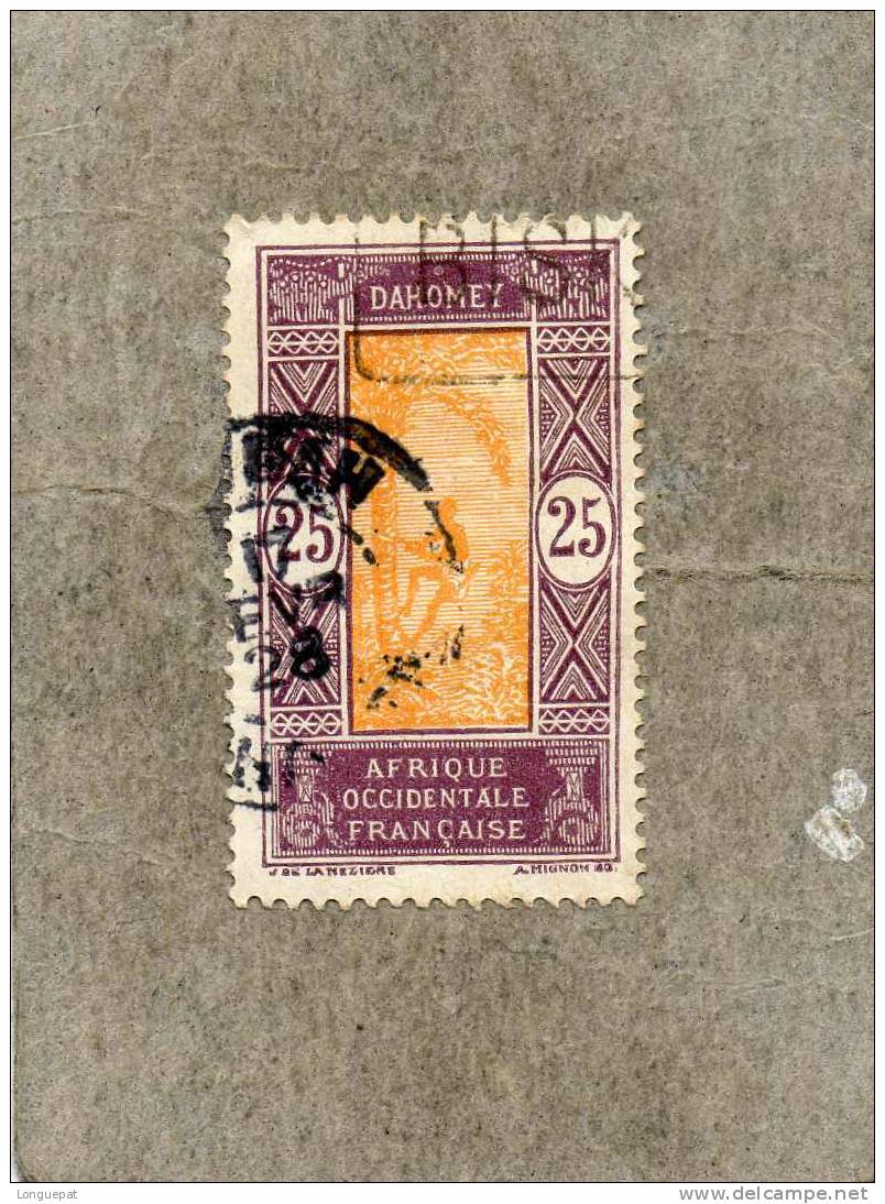DAHOMEY : Récolte Des Noix De Coco -Homme Grinpant Au Cocotier - Used Stamps